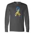 thumbnail image 1 of Inktastic Down Syndrome Awareness Blue and Yellow Hearts Ribbon Long Sleeve T-Shirt, 1 of 5
