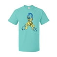 thumbnail image 1 of Inktastic Down Syndrome Awareness Blue and Yellow Hearts Ribbon T-Shirt, 1 of 5