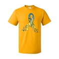 thumbnail image 1 of Inktastic Down Syndrome Awareness Blue and Yellow Hearts Ribbon T-Shirt, 1 of 5