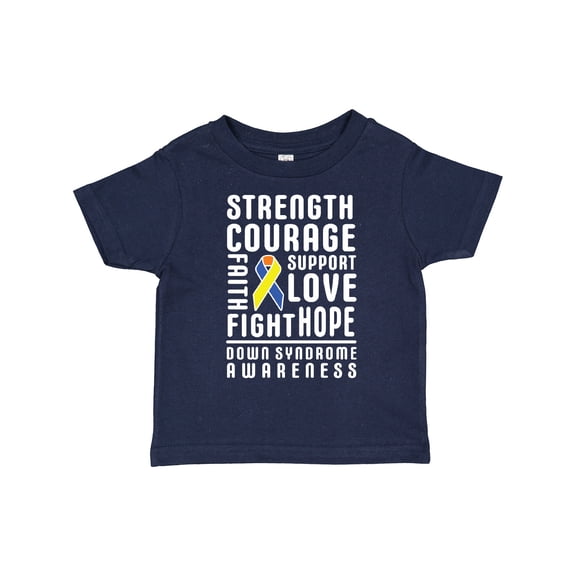 Inktastic Down Syndrome Awareness Strenth Courage Support Boys or Girls Toddler T-Shirt