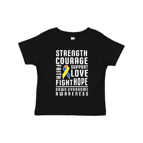 Inktastic Down Syndrome Awareness Strenth Courage Support Boys or Girls Toddler T-Shirt
