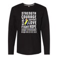 thumbnail image 1 of Inktastic Down Syndrome Awareness Strenth Courage Support Long Sleeve T-Shirt, 1 of 5