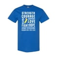 thumbnail image 1 of Inktastic Down Syndrome Awareness Strenth Courage Support T-Shirt, 1 of 5