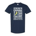 thumbnail image 1 of Inktastic Down Syndrome Awareness Strenth Courage Support T-Shirt, 1 of 5
