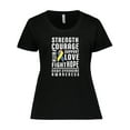 thumbnail image 1 of Inktastic Down Syndrome Awareness Strenth Courage Support Women's Plus Size T-Shirt, 1 of 5