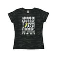 thumbnail image 1 of Inktastic Down Syndrome Awareness Strenth Courage Support Women's T-Shirt, 1 of 5