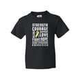 thumbnail image 1 of Inktastic Down Syndrome Awareness Strenth Courage Support Youth T-Shirt, 1 of 5