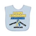 thumbnail image 1 of Inktastic Down Syndrome Awareness Support, Educate, Advocate Boys or Girls Baby Bib, 1 of 4