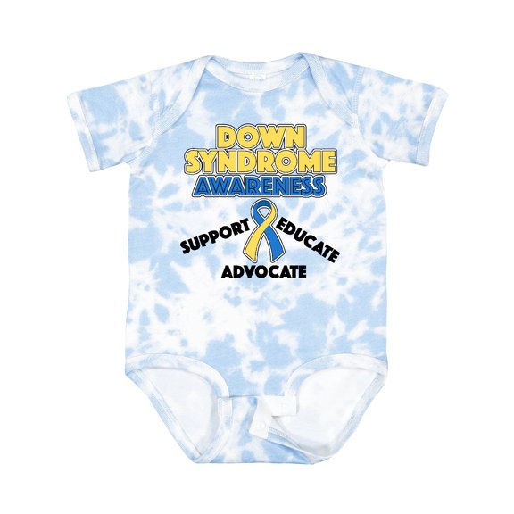 Inktastic Down Syndrome Awareness Support, Educate, Advocate Boys or Girls Baby Bodysuit