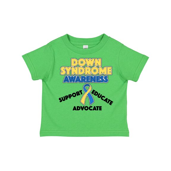 Inktastic Down Syndrome Awareness Support, Educate, Advocate Boys or Girls Toddler T-Shirt
