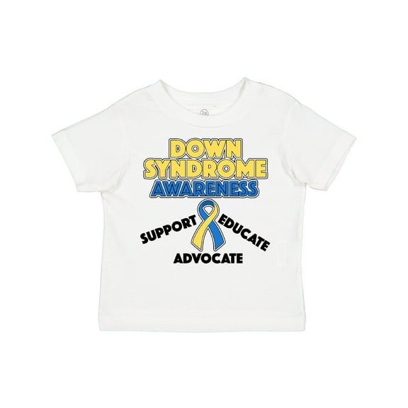 Inktastic Down Syndrome Awareness Support, Educate, Advocate Boys or Girls Toddler T-Shirt