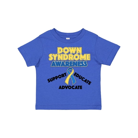 Inktastic Down Syndrome Awareness Support, Educate, Advocate Boys or Girls Toddler T-Shirt