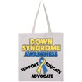thumbnail image 1 of Inktastic Down Syndrome Awareness Support, Educate, Advocate Tote Bag, 1 of 4