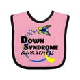 thumbnail image 1 of Inktastic Down Syndrome Awareness with Butterfly and Ribbon Boys or Girls Baby Bib, 1 of 4