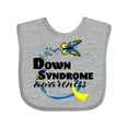 thumbnail image 1 of Inktastic Down Syndrome Awareness with Butterfly and Ribbon Boys or Girls Baby Bib, 1 of 4