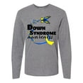 thumbnail image 1 of Inktastic Down Syndrome Awareness with Butterfly and Ribbon Long Sleeve T-Shirt, 1 of 5
