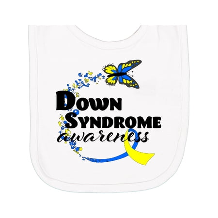 Inktastic Down Syndrome Awareness with Butterfly and Ribbon Newborn Bib