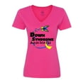 thumbnail image 1 of Inktastic Down Syndrome Awareness with Butterfly and Ribbon Women's V-Neck T-Shirt, 1 of 5