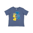 thumbnail image 1 of Inktastic Down Syndrome Awareness with Handprints and Hearts Blue and Yellow Boys or Girls Baby T-Shirt, 1 of 5