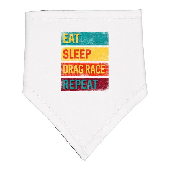 Inktastic Drag Racing Eat Sleep Drag Race Repeat Baby Bandana Bib