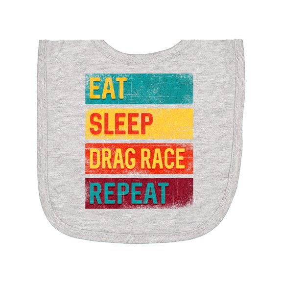 Inktastic Drag Racing Eat Sleep Drag Race Repeat Newborn Bib