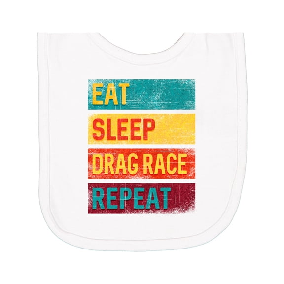 Inktastic Drag Racing Eat Sleep Drag Race Repeat Newborn Bib