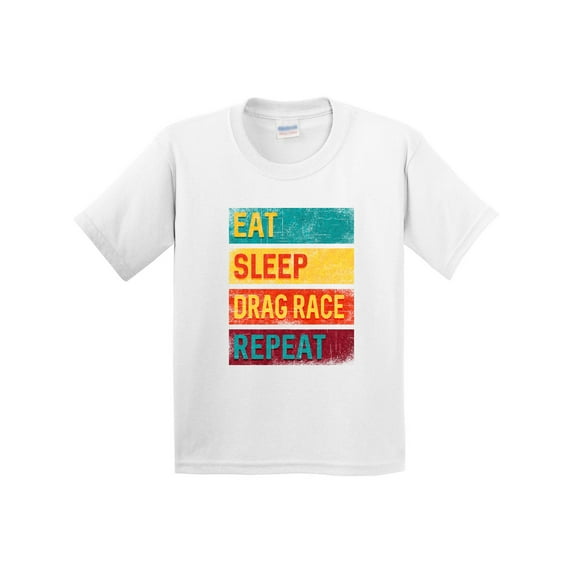 Inktastic Drag Racing Eat Sleep Drag Race Repeat Youth T-Shirt