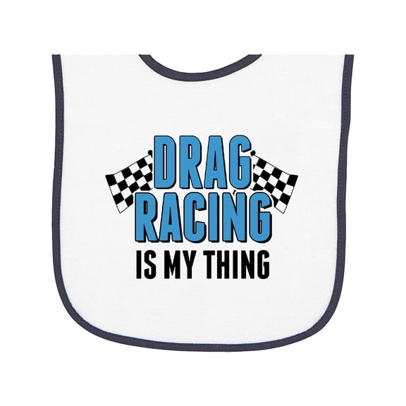 Inktastic Drag Racing is My Thing with Flags Baby Terry Cloth Bib