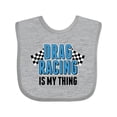 thumbnail image 1 of Inktastic Drag Racing is My Thing with Flags Boys or Girls Baby Bib, 1 of 4
