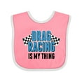thumbnail image 1 of Inktastic Drag Racing is My Thing with Flags Boys or Girls Baby Bib, 1 of 4