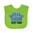 thumbnail image 1 of Inktastic Drag Racing is My Thing with Flags Boys or Girls Baby Bib, 1 of 4