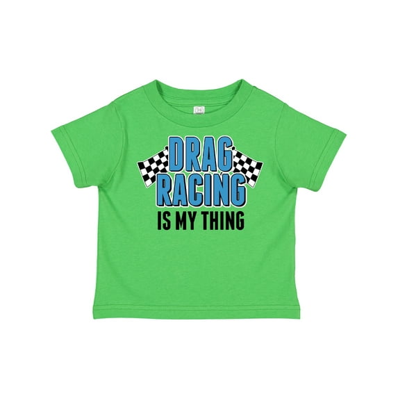 Inktastic Drag Racing is My Thing with Flags Boys or Girls Toddler T-Shirt