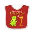 thumbnail image 1 of Inktastic Dragon 1st Birthday Turning One Boys or Girls Baby Bib, 1 of 4