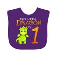 thumbnail image 1 of Inktastic Dragon 1st Birthday Turning One Boys or Girls Baby Bib, 1 of 4