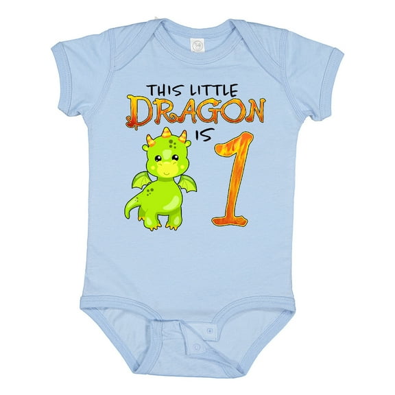 Inktastic Dragon 1st Birthday Turning One Boys or Girls Baby Bodysuit