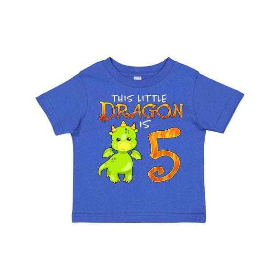 Inktastic Dragon 5th Birthday Turning Five Boys or Girls Toddler T-Shirt