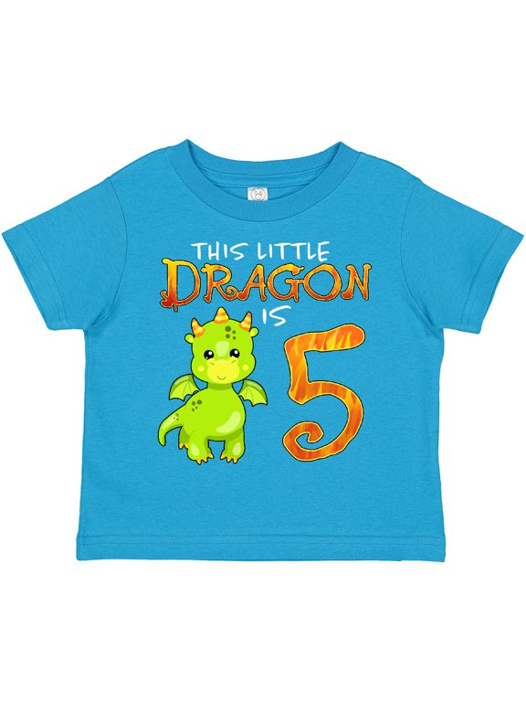 Dragon 5th Birthday Turning Five Boys or Girls Toddler T-Shirt