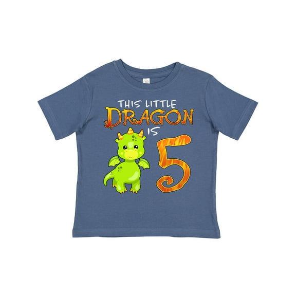 Inktastic Dragon 5th Birthday Turning Five Boys or Girls Toddler T-Shirt
