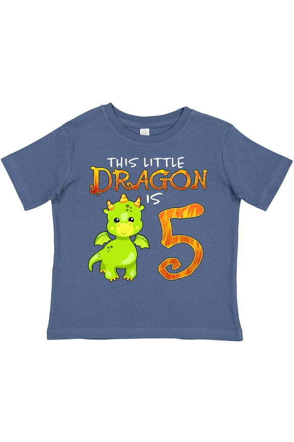 Dragon 5th Birthday Turning Five Boys or Girls Toddler T-Shirt