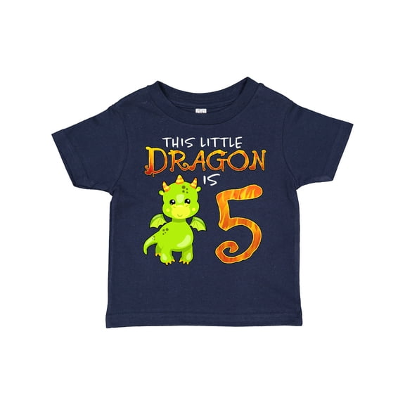 Inktastic Dragon 5th Birthday Turning Five Boys or Girls Toddler T-Shirt