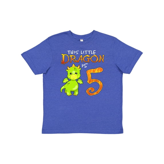 Inktastic Dragon 5th Birthday- Turning Five Youth T-Shirt