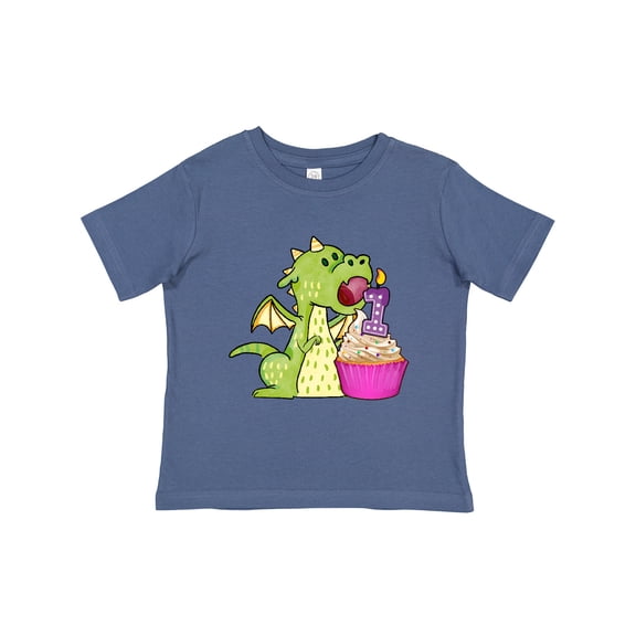 Inktastic Dragon Cupcake 1st Birthday Boys or Girls Baby T-Shirt