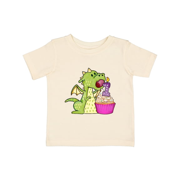 Inktastic Dragon Cupcake 1st Birthday Boys or Girls Baby T-Shirt
