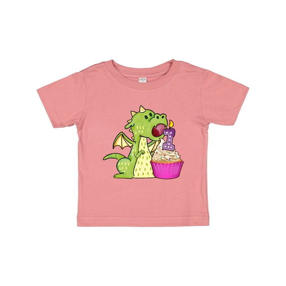 Inktastic Dragon Cupcake 1st Birthday Boys or Girls Baby T-Shirt