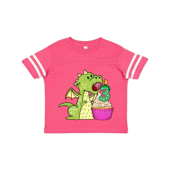 Inktastic Dragon Cupcake 3rd Birthday Boys or Girls Toddler T-Shirt