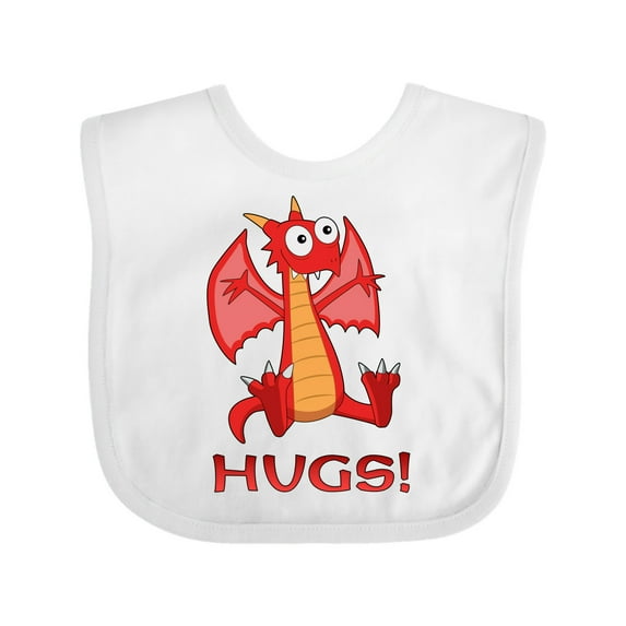 Inktastic Dragon Hugs Boys or Girls Baby Bib