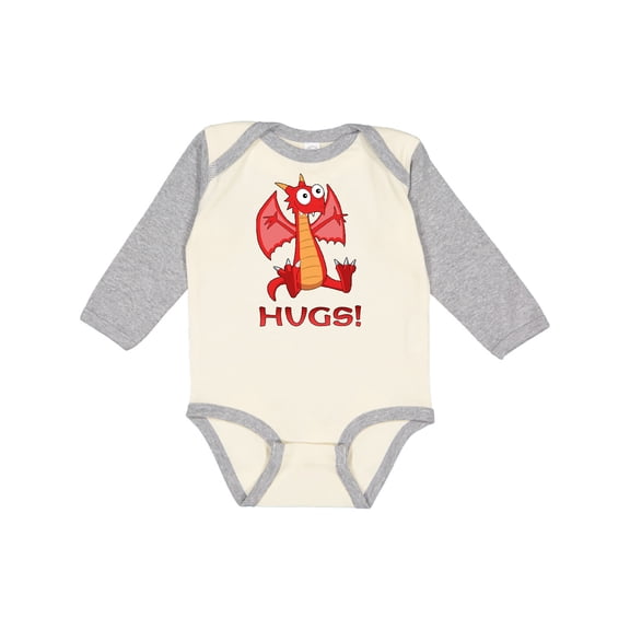 Inktastic Dragon Hugs Boys or Girls Long Sleeve Baby Bodysuit