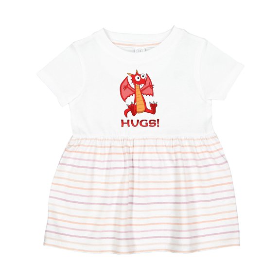 Inktastic Dragon Hugs Girls Baby Dress