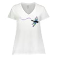 thumbnail image 1 of Inktastic Dragonfly Women's Plus Size V-Neck T-Shirt, 1 of 5