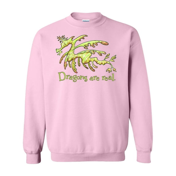 Inktastic Dragons Are Real Cute Leafy Sea Dragon Adult Sweatshirt